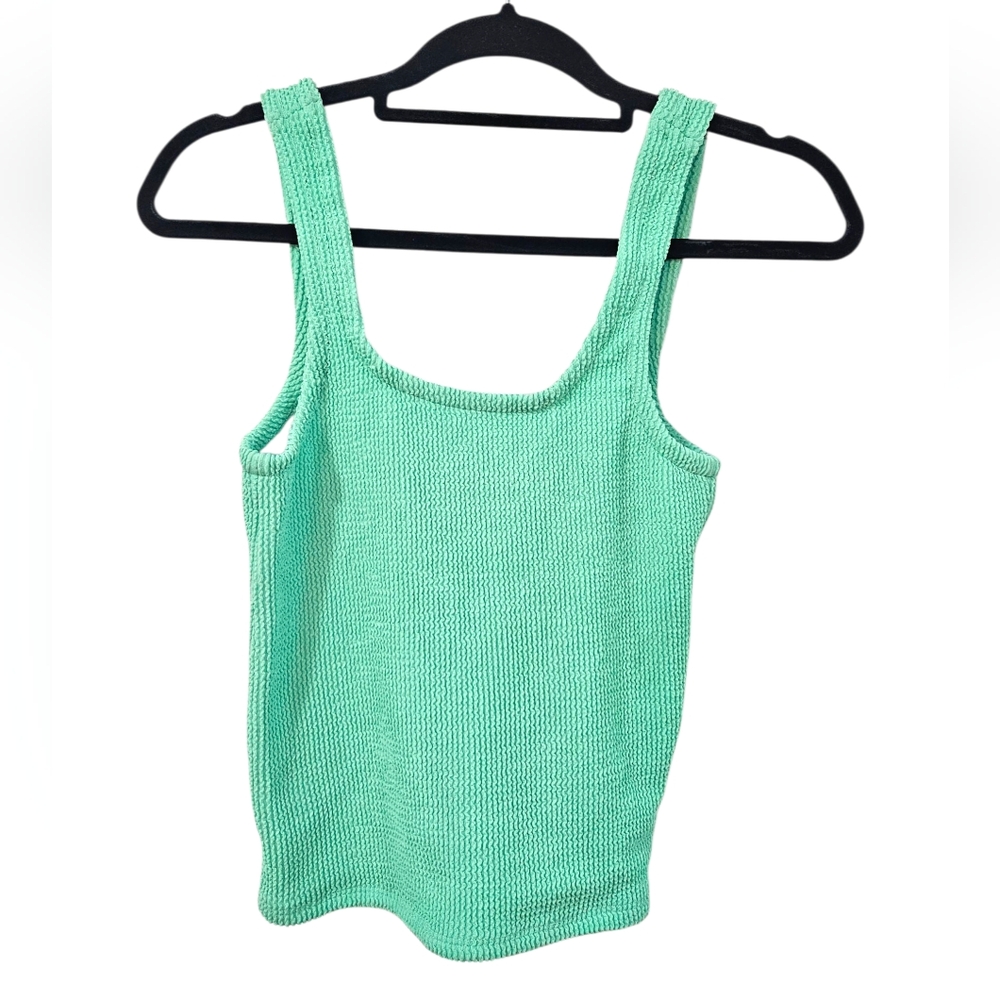 NWT Araminta James By Anthropologie Lolita Crinkle Top - Hobeydew Green Size L